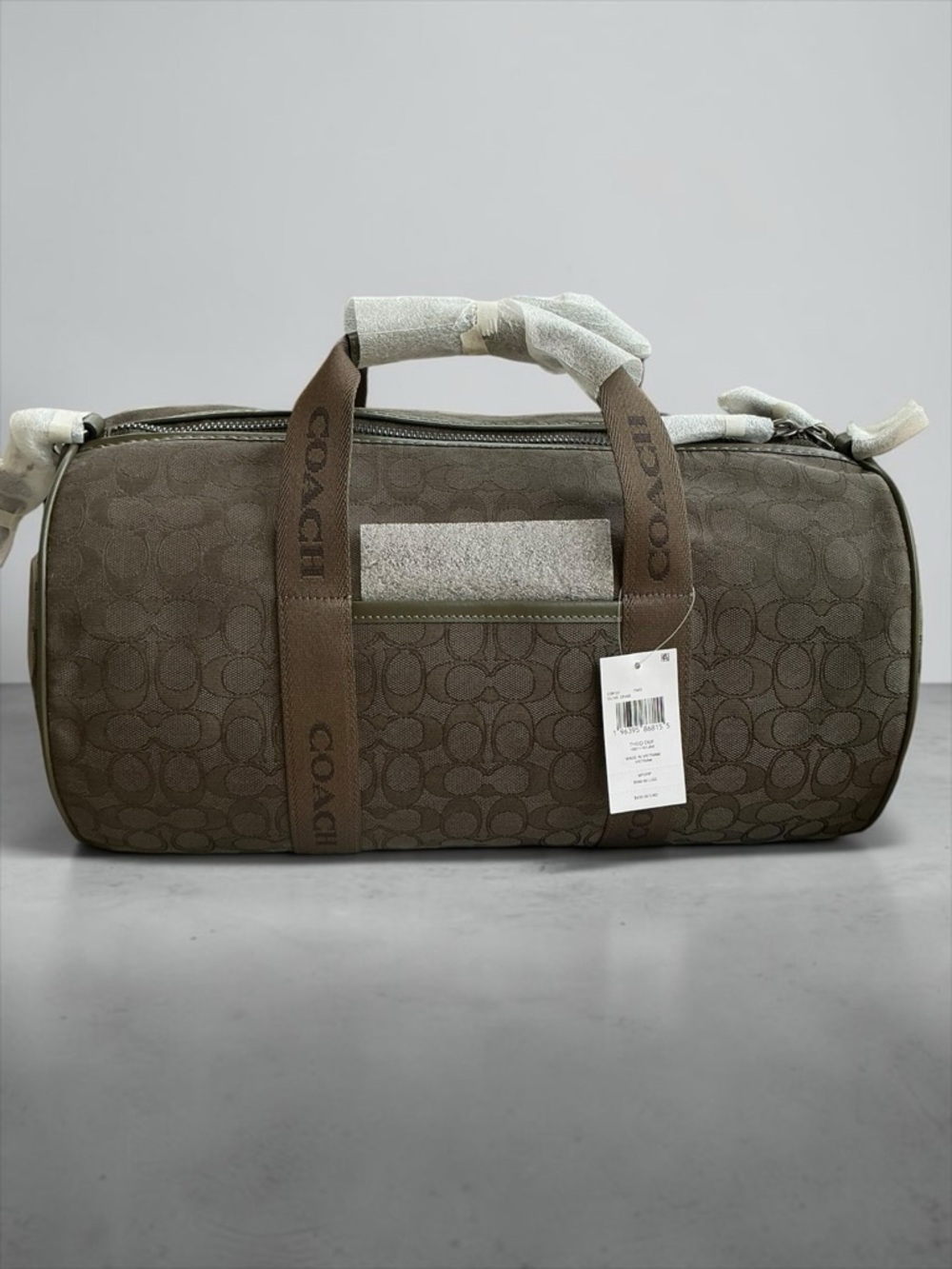 Coach Theo Duffle Bag Signature Jacquard Olive Drab NWT CBF22